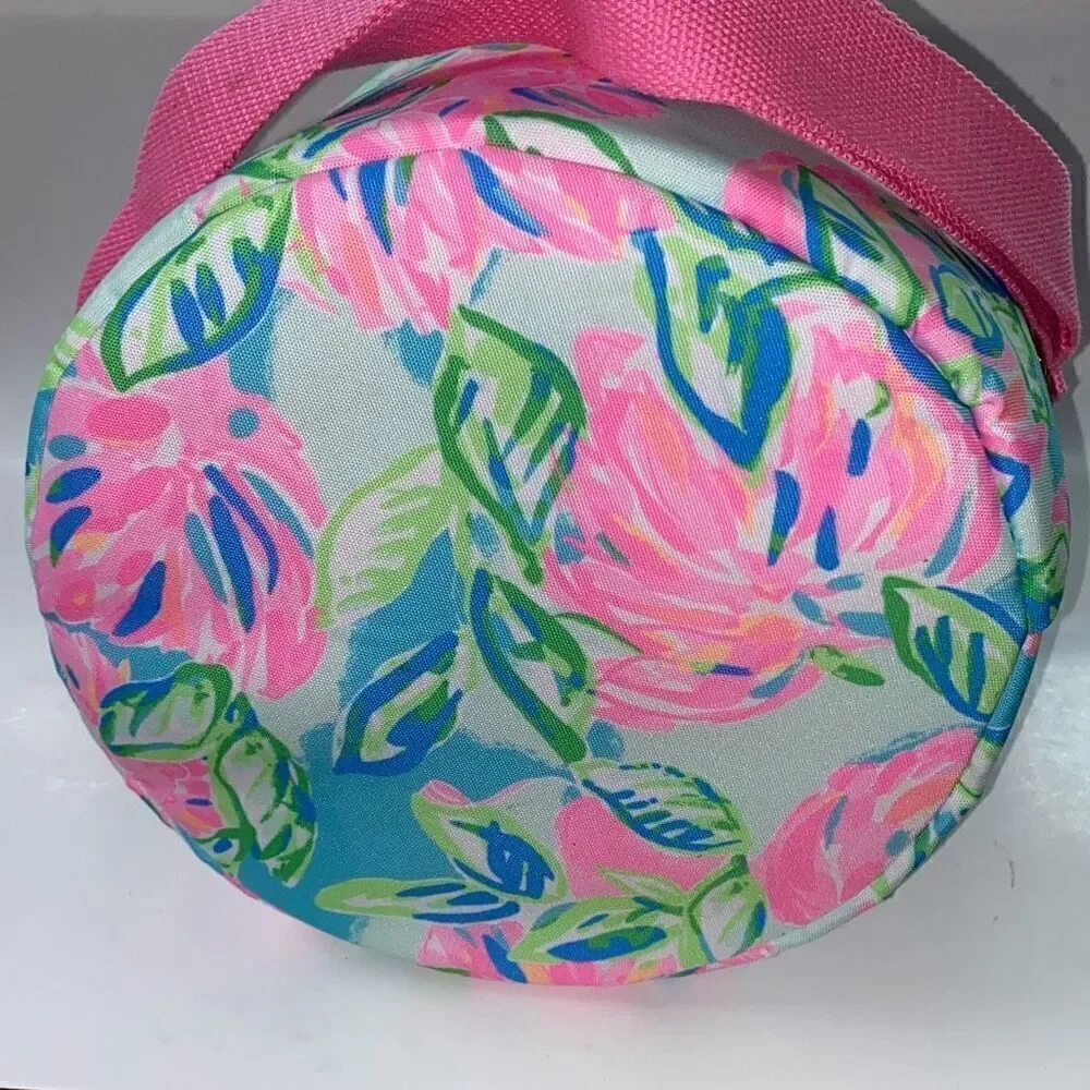 New Lilly Pulitzer Beach Cooler Ice Totally Blossom Pink/Gold